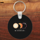 Eclipse 2024 Missouri Total Eclipse Astronomie Gra Schlüsselanhänger (Vorderseite)
