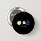 Eclipse 2024 Ohio Total Eclipse Astronomie Grafik Button (Vorne & Hinten)