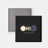 Eclipse 2024 Ohio Total Eclipse Astronomie Grafik Magnet (Vorderseite/Rückseite)