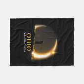 Eclipse 2024 Ohio Total Solar Eclipse 1 Fleecedecke (Vorderseite (Horizontal))