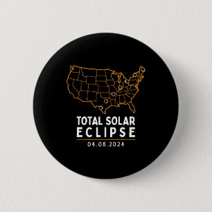 Eclipse 2024 Party America Totality Total US Karte Button