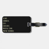 Eclipse 2024 Retro Groovy 60's 70's vibe Gepäckanhänger (Rückseite horizontal)