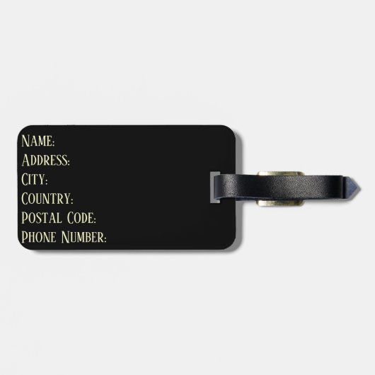 Eclipse 2024 Retro Groovy 60's 70's vibe Gepäckanhänger (Rückseite horizontal)