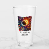 Eclipse 2024 Retro Groovy 60's 70's vibe Glas (Vorderseite)