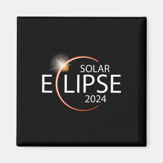 Eclipse 2024 Shirt Gesamtsolares Party Magnet (Vorne)