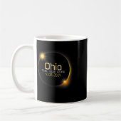Eclipse 2024 Shirt Staat Ohio Total Solar Eclipse Kaffeetasse (Links)