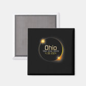 Eclipse 2024 Shirt Staat Ohio Total Solar Eclipse Magnet (Vorderseite/Rückseite)