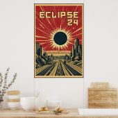 Eclipse '24 Propaganda Stadt Poster (Küche)