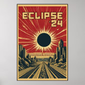 Eclipse '24 Propaganda Stadt Poster (Vorne)