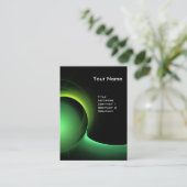 ECLIPSE 2 MONOGRAM Lebendes schwarzes Grün Visitenkarte (Stehend Vorderseite)
