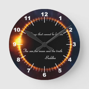 Eclipse - 3 Dinge, die nicht versteckt werden kön Runde Wanduhr