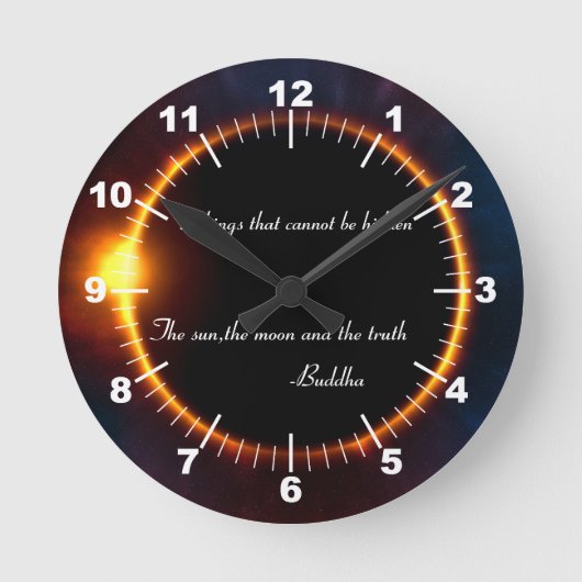 Eclipse - 3 Dinge, die nicht versteckt werden könn Runde Wanduhr (Vorderseite)