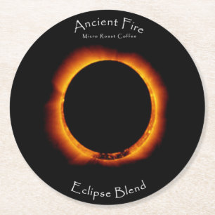 Eclipse Blend Ancient Fire Coffee Runder Pappuntersetzer