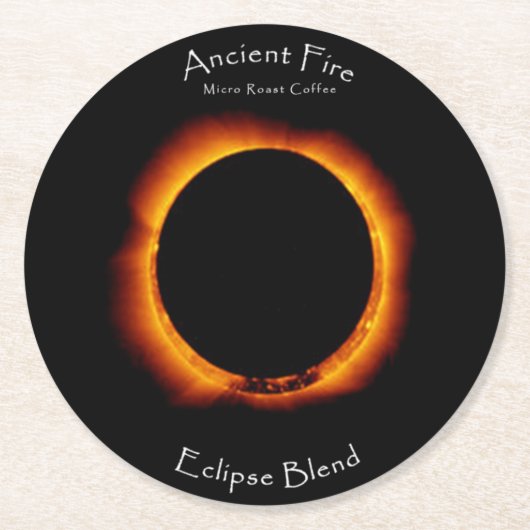 Eclipse Blend Ancient Fire Coffee Runder Pappuntersetzer (Vorderseite)