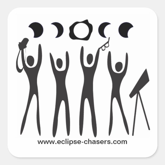 Eclipse Chasers Logo-Aufkleber Quadratischer Aufkleber (Vorderseite)
