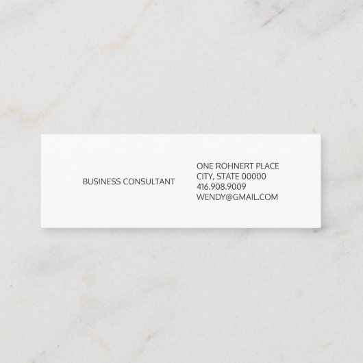 Eclipse Consultant Mini Visitenkarte (Rückseite)