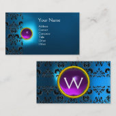 ECLIPSE DAMASK-EDELSTEIN-MONOGRAMM VISITENKARTE (Vorne/Hinten)