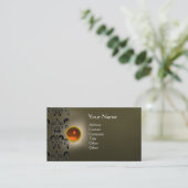 ECLIPSE DAMASK GEM MONOGRAM VISITENKARTE (Stehend Vorderseite)