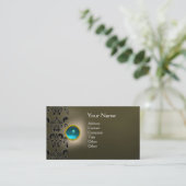 ECLIPSE DAMASK GEM MONOGRAM VISITENKARTE (Stehend Vorderseite)