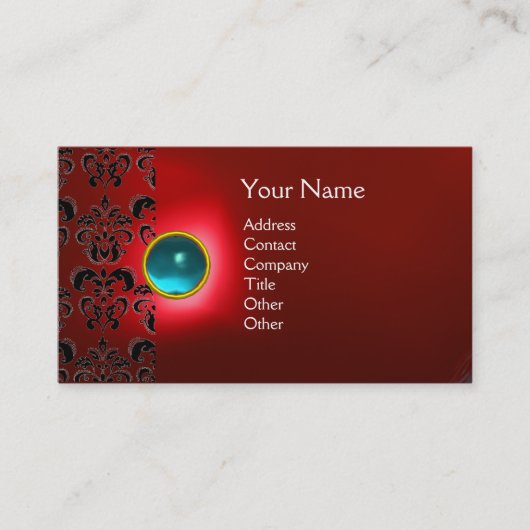 ECLIPSE DAMASK GEM MONOGRAM VISITENKARTE (Vorderseite)
