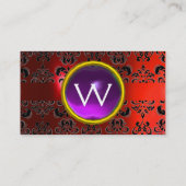 ECLIPSE DAMASK GEM MONOGRAM VISITENKARTE (Rückseite)