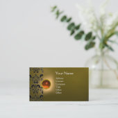 ECLIPSE DAMASK GEM MONOGRAM VISITENKARTE (Stehend Vorderseite)