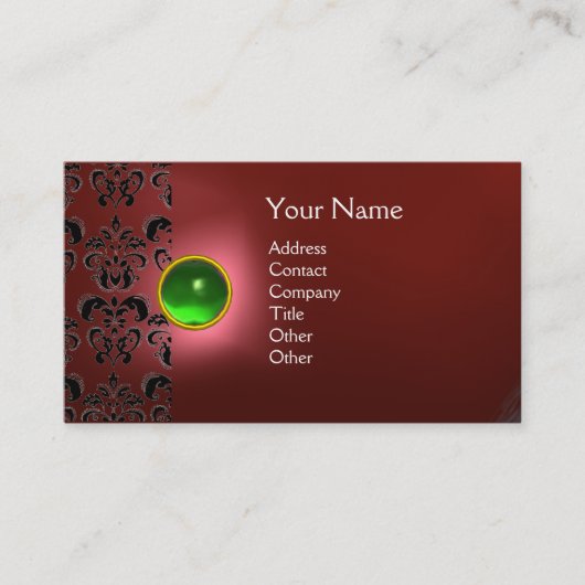 ECLIPSE DAMAST GEM MONOGRAMM VISITENKARTE (Vorderseite)