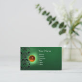ECLIPSE DAMAST GEM MONOGRAMM VISITENKARTE (Stehend Vorderseite)