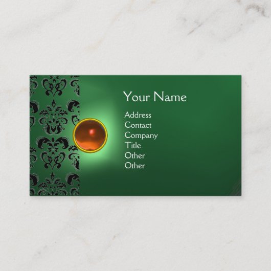ECLIPSE DAMAST GEM MONOGRAMM VISITENKARTE (Vorderseite)