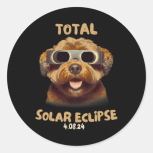 Eclipse Dog Wear Solar Eclipse Gles Runder Aufkleber