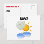 Eclipse Einladungspostkarte (Vorne/Hinten)