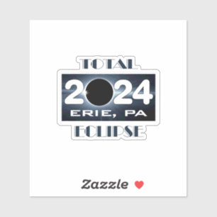Eclipse Erie PA 2024 Totalweg Aufkleber