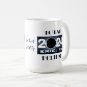 Eclipse Erie PA 2024 Totalweg Kaffeetasse (VorderseiteRechts)