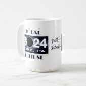 Eclipse Erie PA 2024 Totalweg Kaffeetasse (Vorderseite Links)