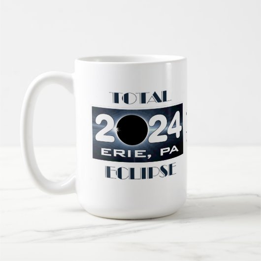 Eclipse Erie PA 2024 Totalweg Kaffeetasse (Links)