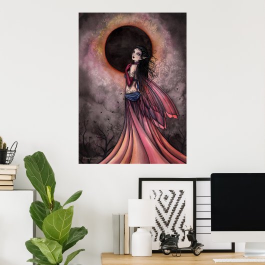 Eclipse Fantasy Fairy Poster Print (Heimbüro)