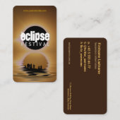 Eclipse Festival Silhouette Visitenkarte (Vorne/Hinten)
