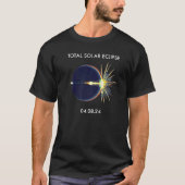 Eclipse Flare 04 08 24 Total Solar Eclipse Amerika T-Shirt (Vorderseite)