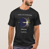 Eclipse Flare 04 08 24 Total Solar Eclipse Indiana T-Shirt (Vorderseite)