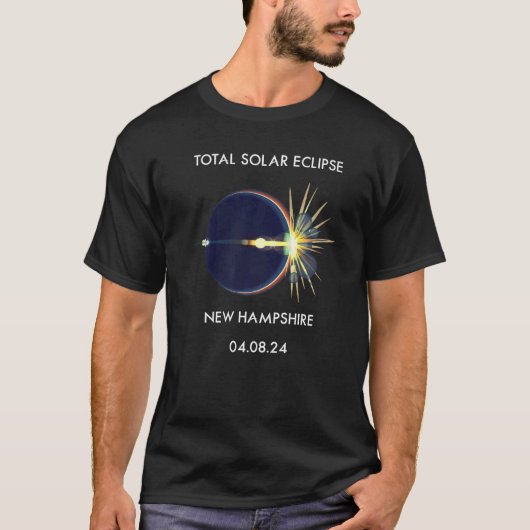 Eclipse Flare 04 08 24 Total Solar Eclipse New Ham T-Shirt (Vorderseite)