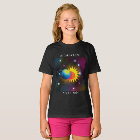 Eclipse Flare 04.08.24 Total Solar Eclipse USA T-Shirt (Vorne ganz)