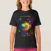 Eclipse Flare 04.08.24 Total Solar Eclipse USA T-Shirt (Vorderseite)