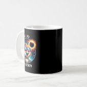 Eclipse Fox Wearing Gles Pet 8. April 2024 Kaffeetasse (Vorderseite Links)