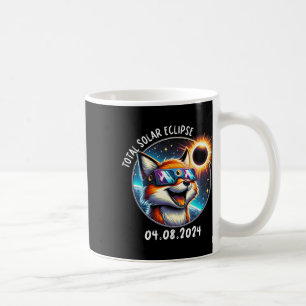 Eclipse Fox Wearing Gles Pet 8. April 2024 Kaffeetasse