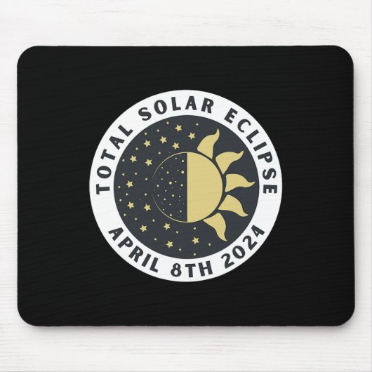 Eclipse - Gesamtsolares Eclipse - Stand 2024 Mousepad (Vorne)