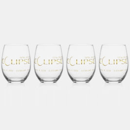 Eclipse goldenes himmlisches Andenken Weinglas Ohne Stiel