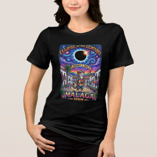 Eclipse Jahrhundert 2027 Malaga Totale Sonnenfinst Tri-Blend Shirt