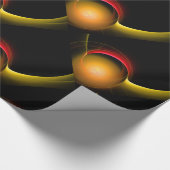 ECLIPSE Lebendes rotes Gelbschwarz Geschenkpapier (Ecke)