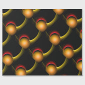 ECLIPSE Lebendes rotes Gelbschwarz Geschenkpapier (Flach)