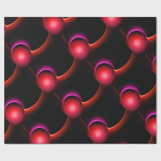 ECLIPSE Lebendes schwarzes Rosa Geschenkpapier (Flach)